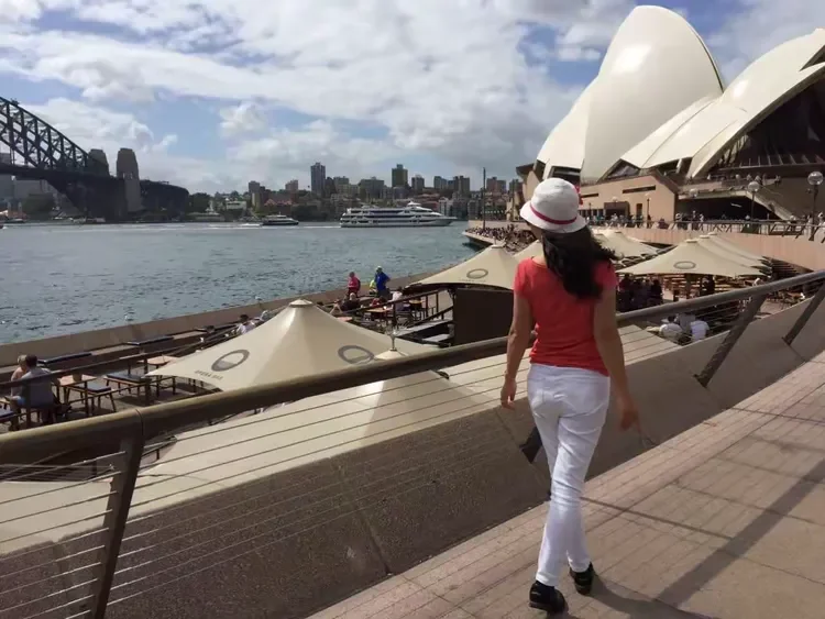 An independent woman travelling alone