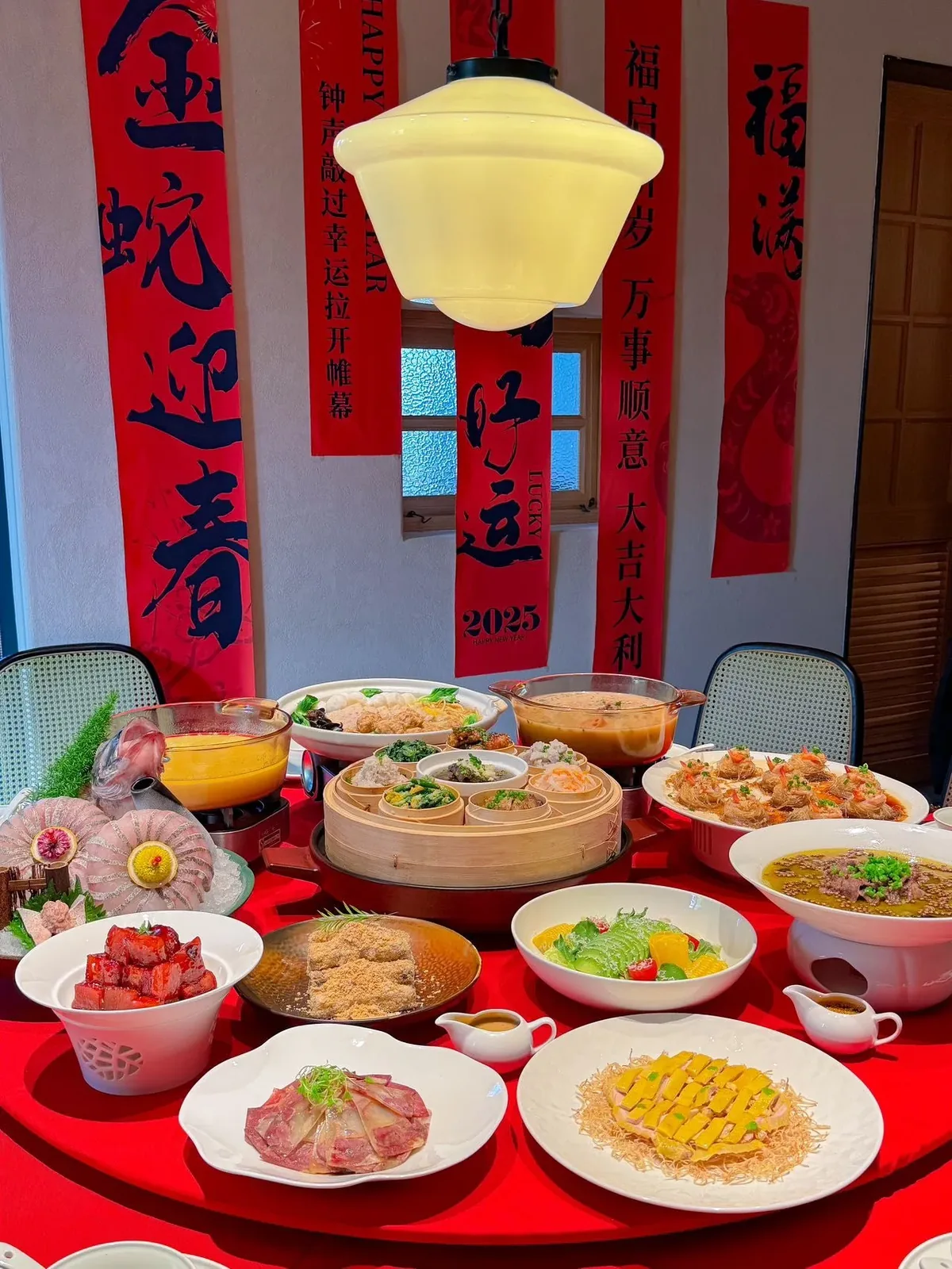 A family dinner table during Mid-Autumn Festival with seasonal dishes and mooncakes, warm lighting suggesting the togetherness that defines the celebration