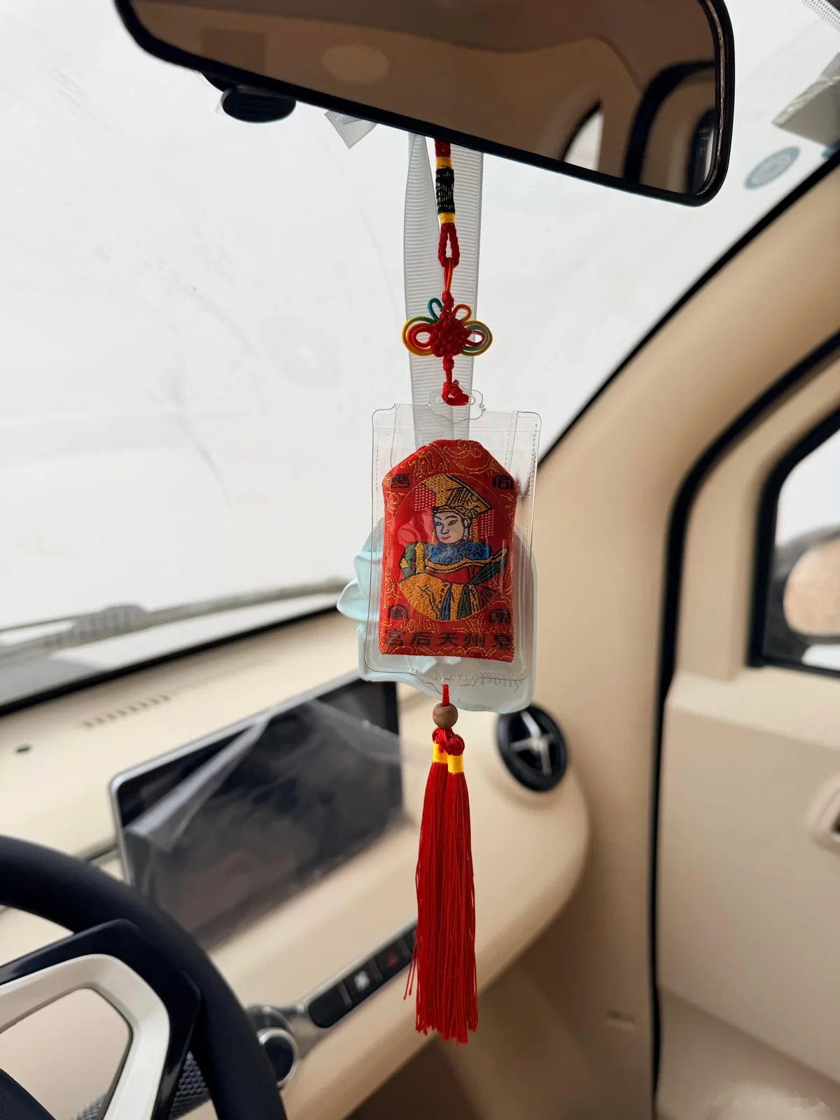 A quiet street scene with a small incense burner or a home altar where the spiritual realm touches everyday visible life in Wuhan: subtle evidence of faith woven into ordinary neighborhoods